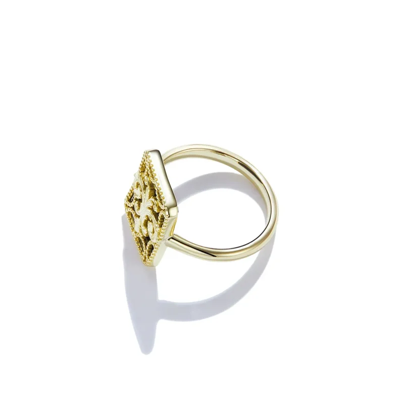 (zdjęcie do) Pandora Style Kwadratowy Pierścionek - BSR189 - Wyświetl 8