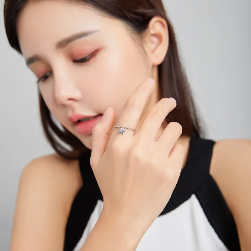 (zdjęcie do) Pandora Style Love Lock Ring - SCR703 - Wyświetl 5