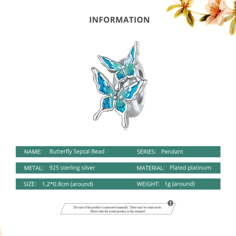 (zdjęcie do) Pandora Style Motyw Motyla Spacer Charm - BSC789 - Wyświetl 6