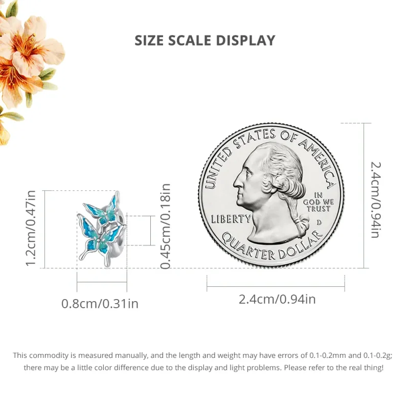 (zdjęcie do) Pandora Style Motyw Motyla Spacer Charm - BSC789 - Wyświetl 7