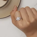 Pandora Style Ring w kształcie róży - BSR449