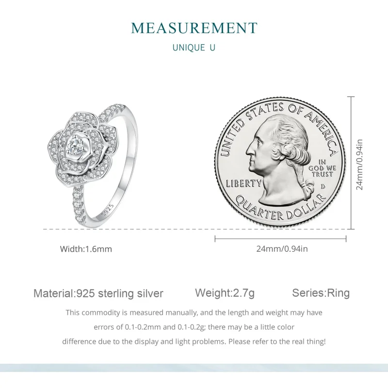 (zdjęcie do) Pandora Style Ring w kształcie róży - BSR449 - Wyświetl 7