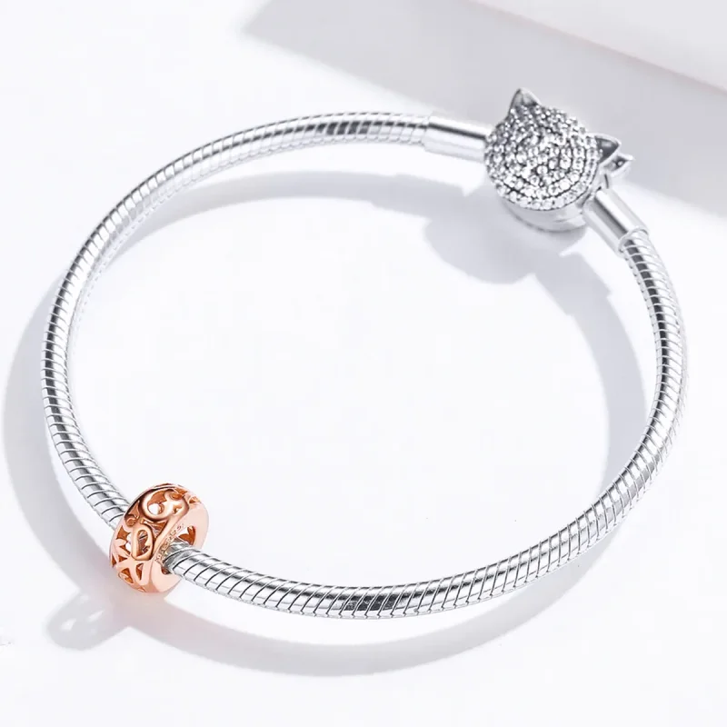(zdjęcie do) Pandora Style Rose Gold Spacer Charm - SCC716-C - Wyświetl 4