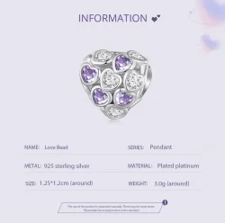 Pandora Style Serca na Całą Powierzchnię Charm - SCC2451