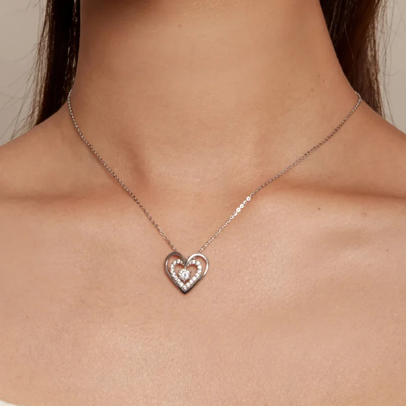 (zdjęcie do) Pandora Style Serce Naszyjnik - BSN342 - Wyświetl 5