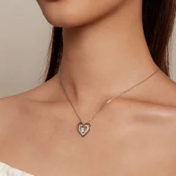 Pandora Style Serce Naszyjnik - BSN342