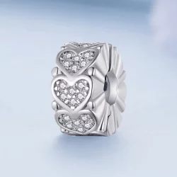 Pandora Style Serce Spacer - BSC885