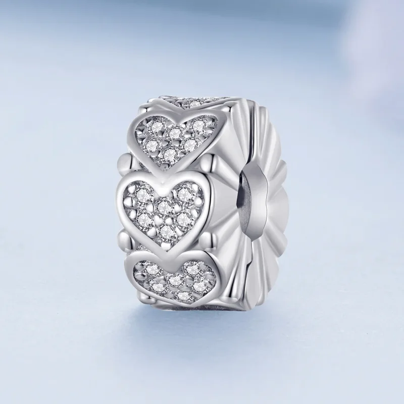 (zdjęcie do) Pandora Style Serce Spacer - BSC885 - Wyświetl 2