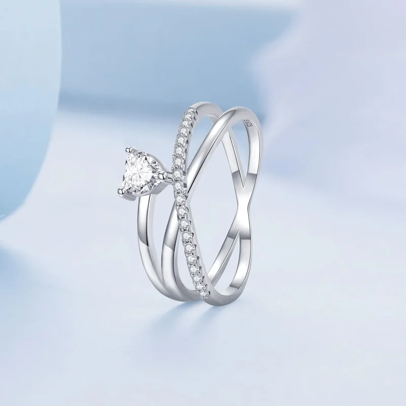 (zdjęcie do) Pandora Style Triple Band Ring - BSR336 - Pierścionek o trzech paskach w stylu P - Wyświetl 3