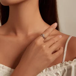Pandora Style Triple Band Ring - BSR336 - Pierścionek o trzech paskach w stylu Pandora - BSR336
