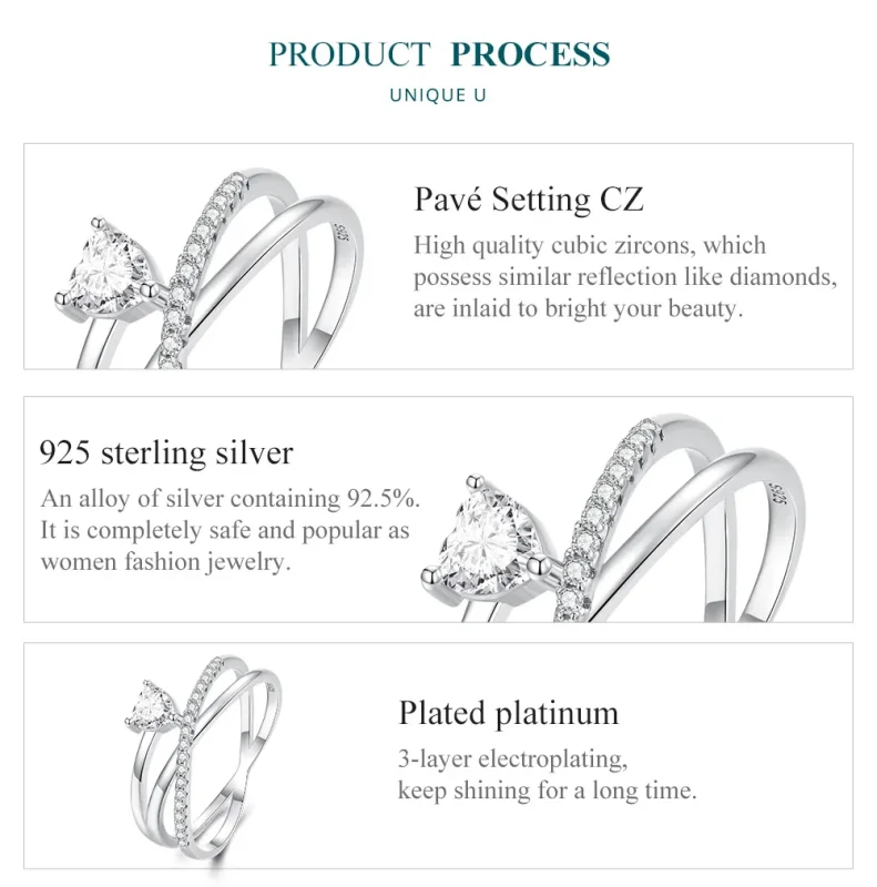 (zdjęcie do) Pandora Style Triple Band Ring - BSR336 - Pierścionek o trzech paskach w stylu P - Wyświetl 6