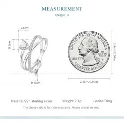 Pandora Style Triple Band Ring - BSR336 - Pierścionek o trzech paskach w stylu Pandora - BSR336