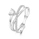 Pandora Style Triple Band Ring - BSR336 - Pierścionek o trzech paskach w stylu Pandora - BSR336