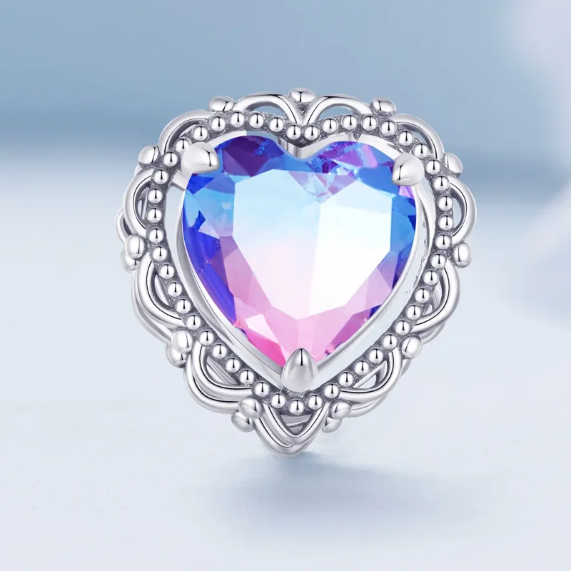 (zdjęcie do) Pandora Style Wieczna miłość Gradient Color Serce Charm - BSC830 - Wyświetl 2