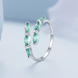 Pandora Style - Zielony Pierścionek - BSR415