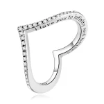 Pierścień Pandora Style z sercem i widliczką - SCR856