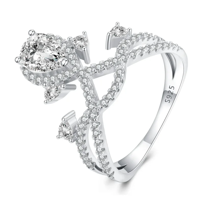 (zdjęcie do) Pierścień Tiara w stylu Pandora - BSR368 - Wyświetl 3