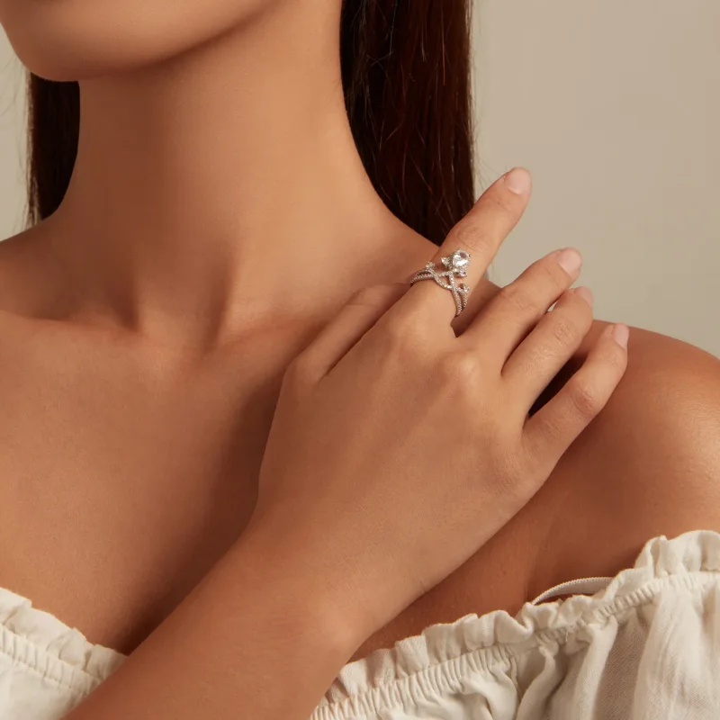 (zdjęcie do) Pierścień Tiara w stylu Pandora - BSR368 - Wyświetl 4