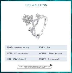 Pierścień Tiara w stylu Pandora - BSR368