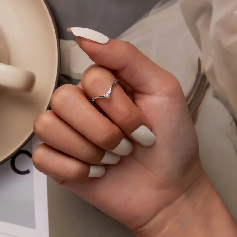 (zdjęcie do) Pierścionek Pandora Style Princess Wishbone – SCR835 - Wyświetl 7