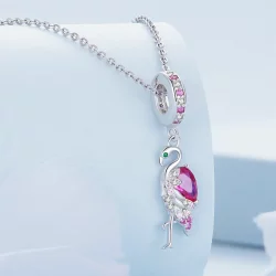 Zawieszka z flamingiem w stylu Pandora - BSC833