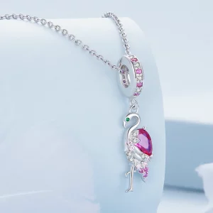 Zawieszka z flamingiem w stylu Pandora - BSC833