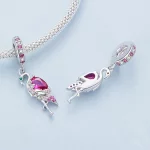 Zawieszka z flamingiem w stylu Pandora - BSC833