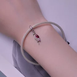 Zawieszka z flamingiem w stylu Pandora - BSC833