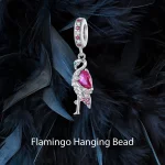 Zawieszka z flamingiem w stylu Pandora - BSC833
