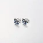 Kolczyki Pandora Blue Pansy Flower Stud - 290781C01