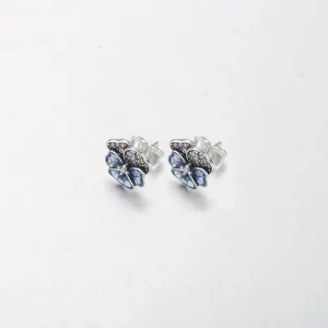 Kolczyki Pandora Blue Pansy Flower Stud - 290781C01