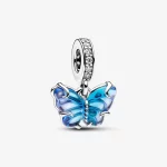 Pandora Blue Murano Glass Butterfly Dangle Charm - 792698C01