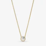 Pandora Błyszczący Okrągły Wisior z Obręczą Halo - Naszyjnik Collier - 361174C01-45