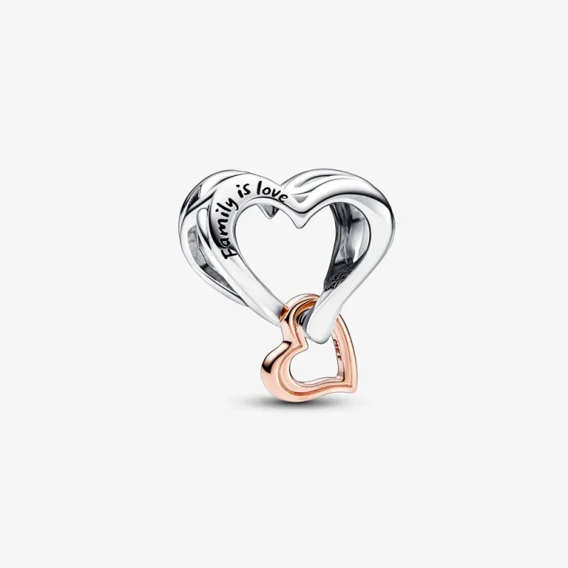 (zdjęcie do) Pandora Charm z dwoma kolorami i otwartym wzorem nieskończoności serca - 782642C00