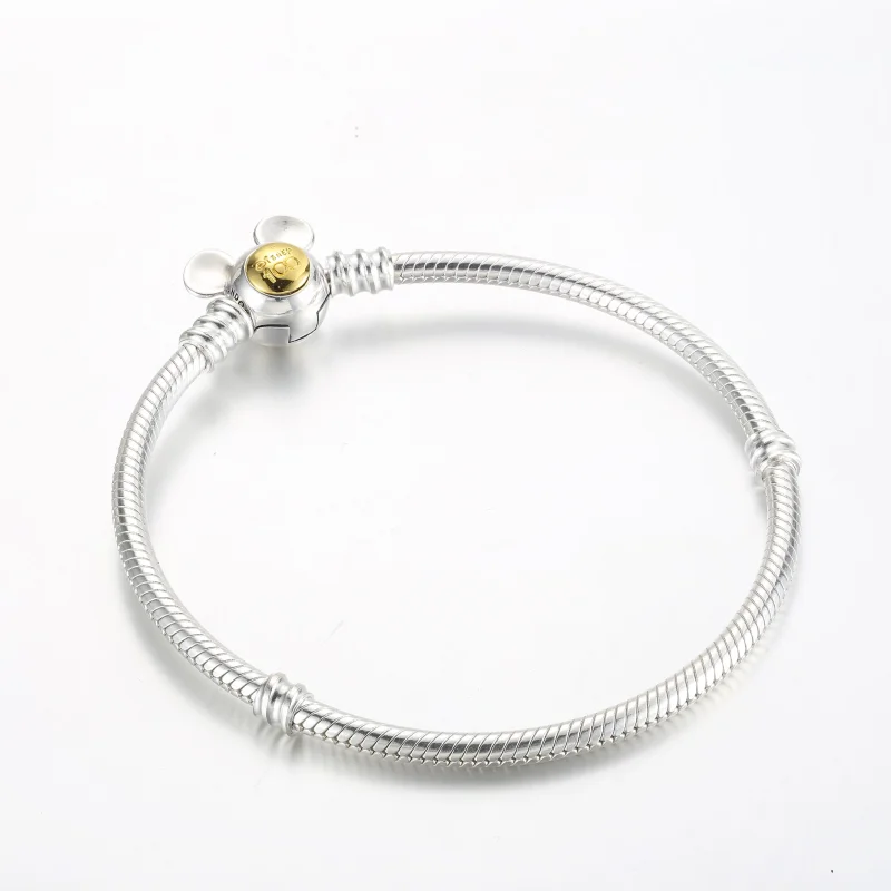 (zdjęcie do) Pandora Disney 100. rocznica Moments Snake Chain Bransoletka - 592514C00 - Wyświetl 2