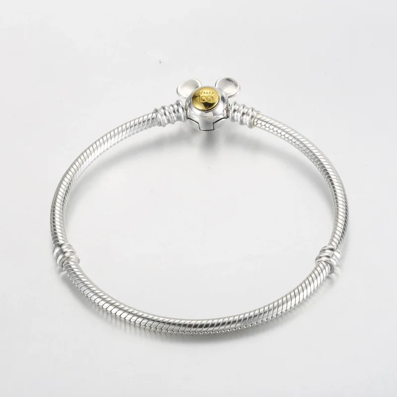 (zdjęcie do) Pandora Disney 100. rocznica Moments Snake Chain Bransoletka - 592514C00 - Wyświetl 5