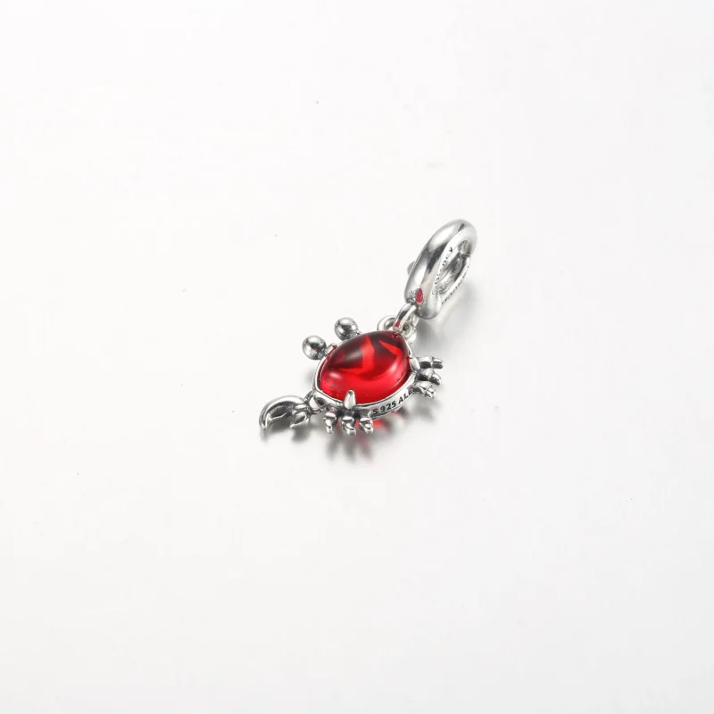 (zdjęcie do) Pandora Disney Mała Syrenka Sebastian Krab Dangle Charm - 792694C01 - Wyświetl 2