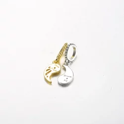 Pandora Dwukolorowy wisior Sun & Moon - 762678C01