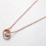 Pandora Lśniący Okrągły Wisiorek z Pierścieniem Halo - Naszyjnik Collier - 361174C02-45
