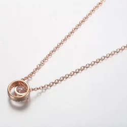Pandora Lśniący Okrągły Wisiorek z Pierścieniem Halo - Naszyjnik Collier - 361174C02-45