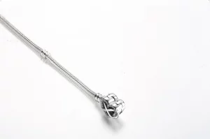 Pandora Moments Bransoleta z łańcuszkiem wężowym z klamrą w kształcie iskry Infinity Heart - 592645C01