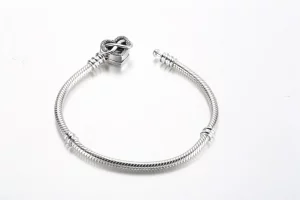 Pandora Moments Bransoleta z łańcuszkiem wężowym z klamrą w kształcie iskry Infinity Heart - 592645C01