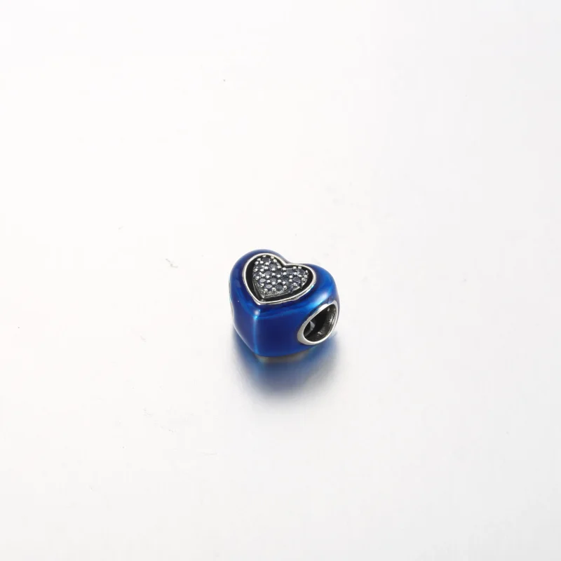 (zdjęcie do) Pandora Niebieski Charm Serca z Obrotowym Elementem - 792750C01 - Wyświetl 3