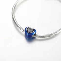 Pandora Niebieski Charm Serca z Obrotowym Elementem - 792750C01