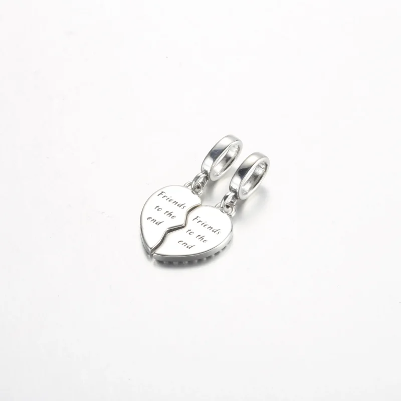 (zdjęcie do) Pandora Przyjaciele Wiszący Charm Serce do Podziału - 792743C01 - Wyświetl 3