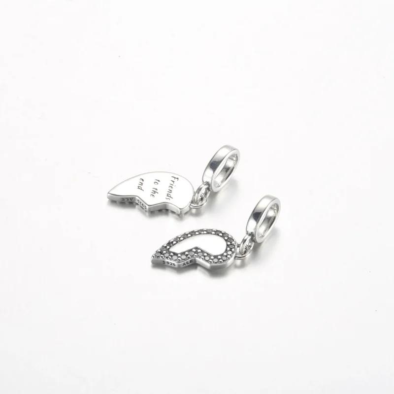 (zdjęcie do) Pandora Przyjaciele Wiszący Charm Serce do Podziału - 792743C01 - Wyświetl 4