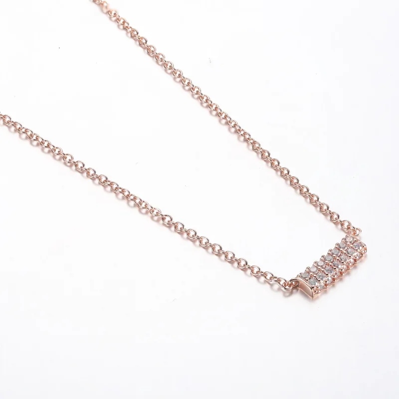 (zdjęcie do) Pandora Timeless Pavé Dwurzędowy Naszyjnik Z Srebrnym Kolistym Zapięciem - 38262 - Wyświetl 2