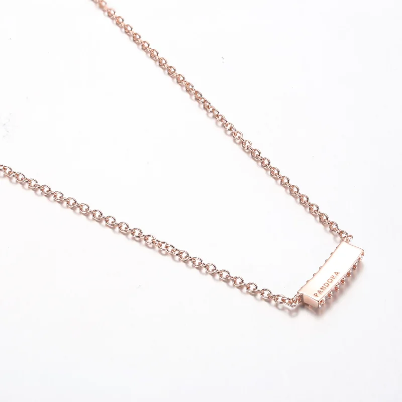 (zdjęcie do) Pandora Timeless Pavé Dwurzędowy Naszyjnik Z Srebrnym Kolistym Zapięciem - 38262 - Wyświetl 3