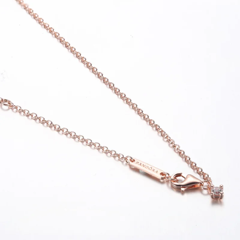 (zdjęcie do) Pandora Timeless Pavé Dwurzędowy Naszyjnik Z Srebrnym Kolistym Zapięciem - 38262 - Wyświetl 4