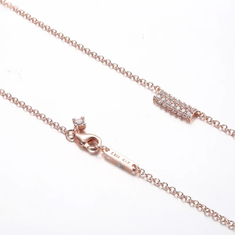 (zdjęcie do) Pandora Timeless Pavé Dwurzędowy Naszyjnik Z Srebrnym Kolistym Zapięciem - 38262 - Wyświetl 5
